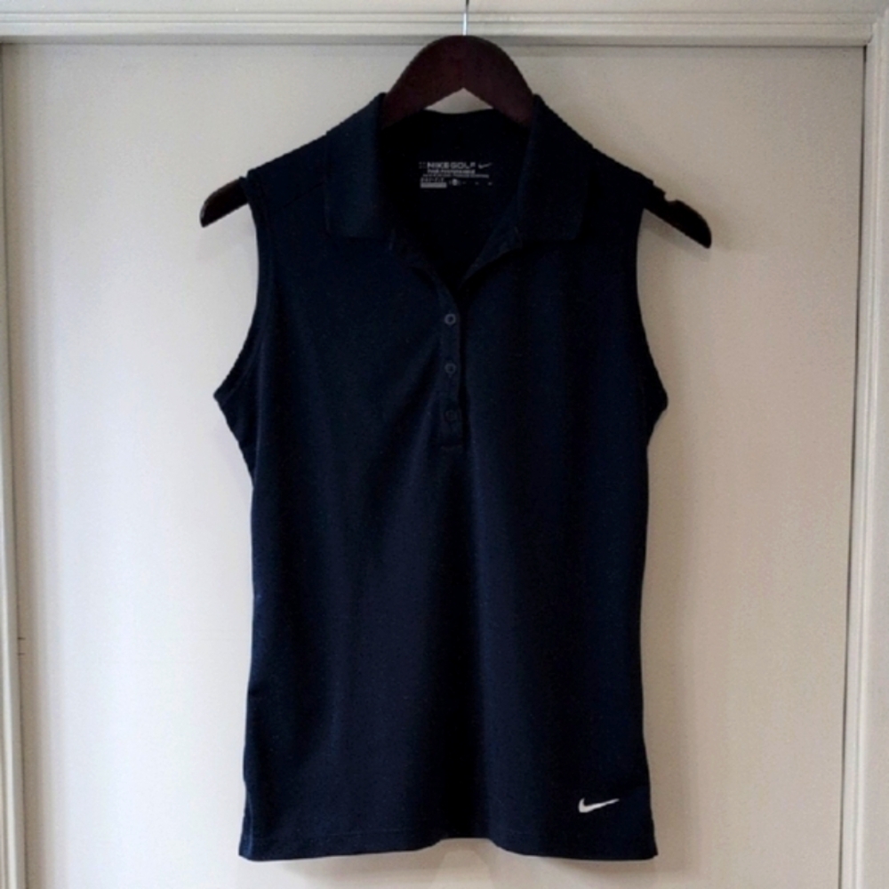 Nike Golf Tour Performance DriFit Women's Navy Sleeveless Tank Top Medium